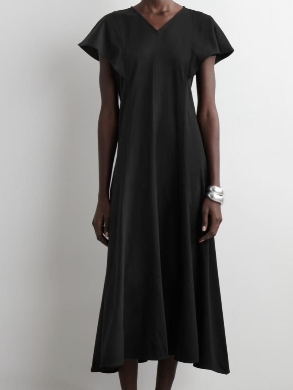 COS Petal Sleeve Cotton Midi Dress S NWT